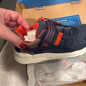 Stride Rite Navy and Orange Kids Sneakers